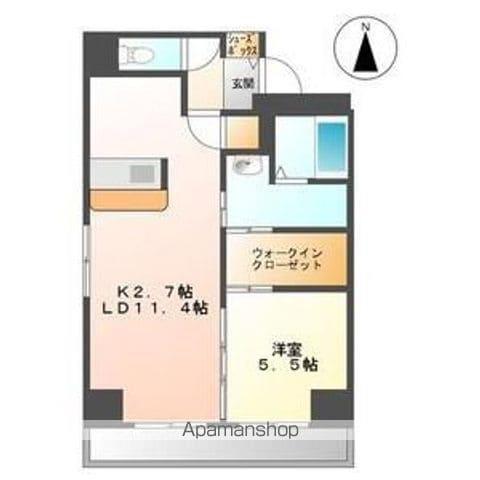フェバリット ラ セスト(1LDK/5階)の間取り写真