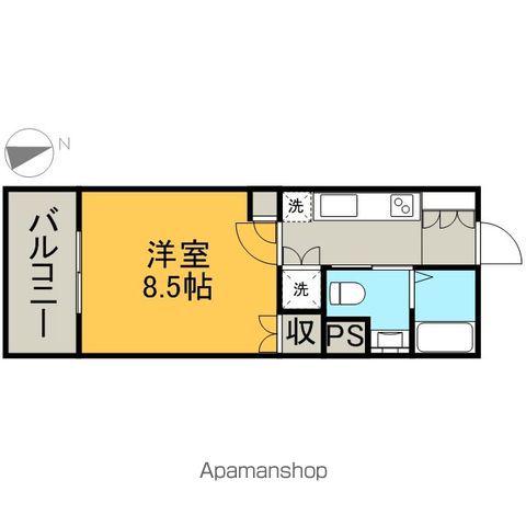 パークアクシス白壁(1K/2階)の間取り写真