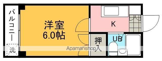ありたハイツ(1K/2階)の間取り写真