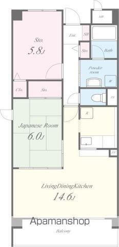 エスポワール弐番館(2LDK/2階)の間取り写真