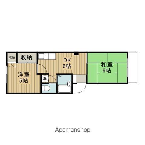 パールハイム(2DK/1階)の間取り写真