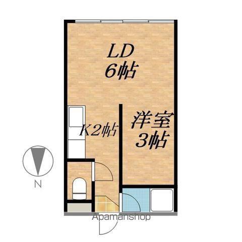 スカイパレスⅦ(1LDK/1階)の間取り写真
