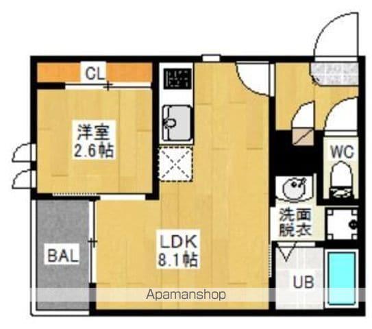 REGALEST GIGLIO吉塚(1LDK/3階)の間取り写真
