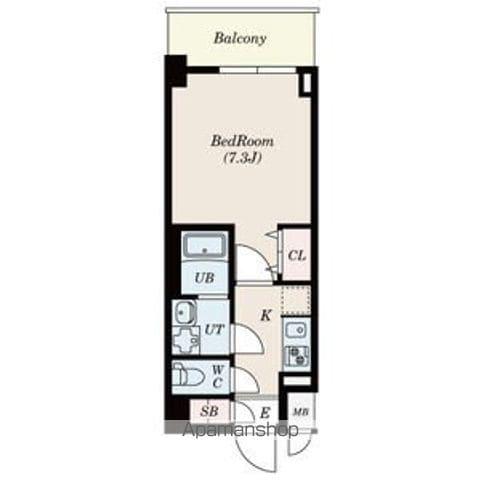 S-RESIDENCE志賀本通ノース(1K/6階)の間取り写真