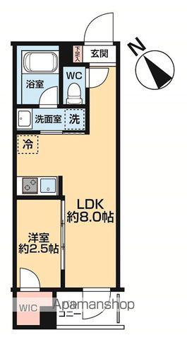 ハーモニーレジデンス中野若宮(1LDK/2階)の間取り写真