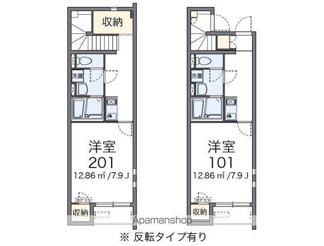 クレイノAZUMI(1K/2階)の間取り写真