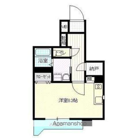 なかよしマンション塩上(ワンルーム/4階)の間取り写真