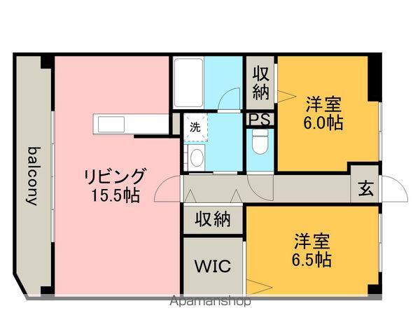 グリーンパレス西之森(2LDK/2階)の間取り写真