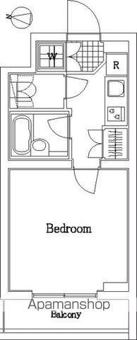 ルーブル中野富士見町弐番館(1K/1階)の間取り写真