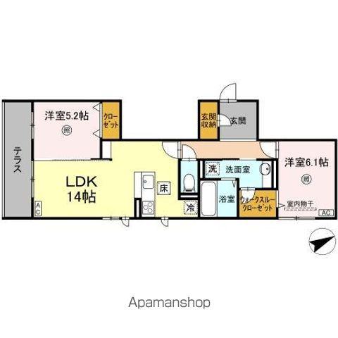 DS LIEN C(2LDK/1階)の間取り写真