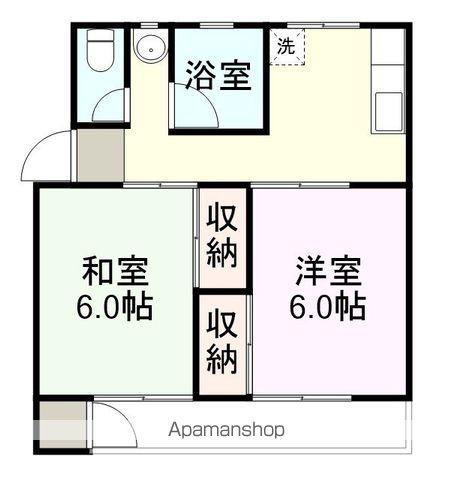 トキワ荘11(2DK/3階)の間取り写真