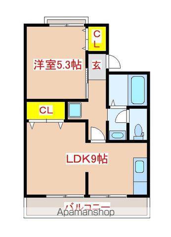 新畑ハイツ(1LDK/1階)の間取り写真