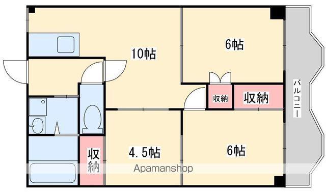 サンファーストウエダ(3DK/1階)の間取り写真