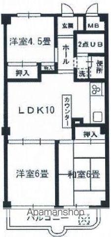 グリーンスターハイツ(3LDK/2階)の間取り写真
