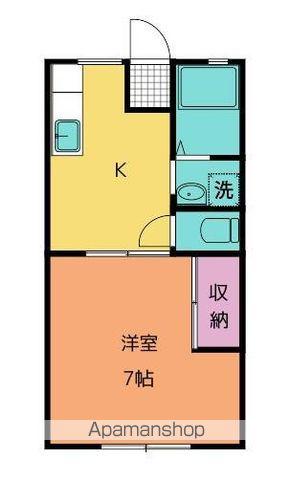 サンハイツ川口A・B(1K/1階)の間取り写真
