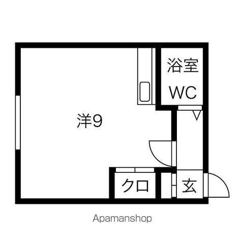 エシートNO3(ワンルーム/2階)の間取り写真