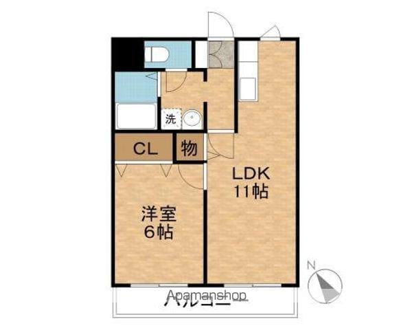 ヴィヴレ(1LDK/2階)の間取り写真