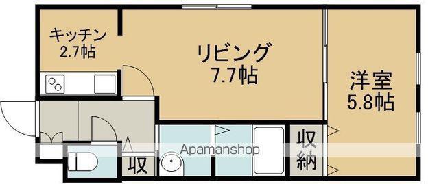 アルボラァダ美原(1LDK/3階)の間取り写真