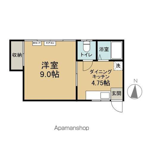 メゾンビュー(1DK/2階)の間取り写真