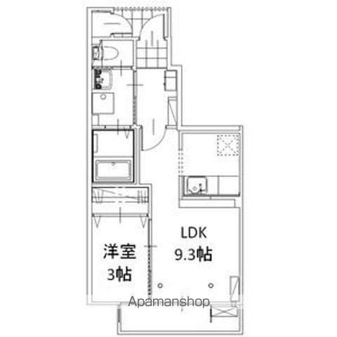 サニーフラット(1LDK/1階)の間取り写真