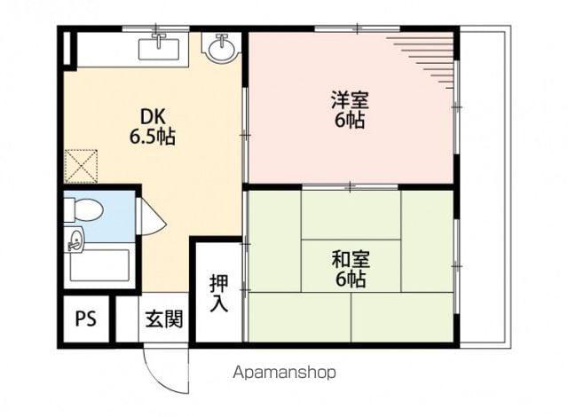 大松庚午ビル(2DK/4階)の間取り写真