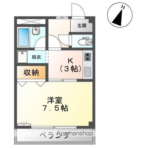 リヴィエール(1K/1階)の間取り写真