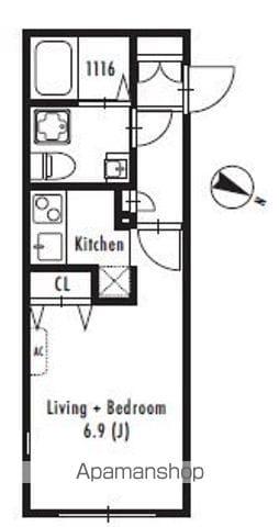 GRANPASEO代々木(ワンルーム/4階)の間取り写真
