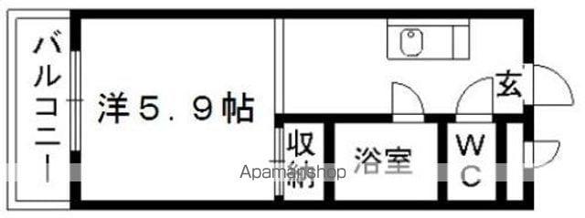 ロフティ大江(ワンルーム/5階)の間取り写真