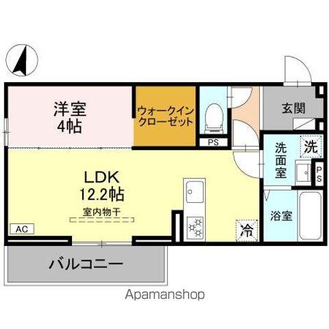 SOPHIA II A(1LDK/1階)の間取り写真