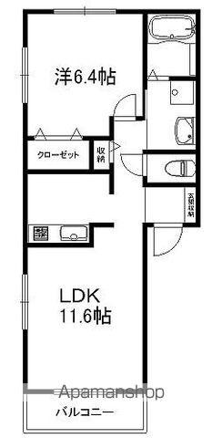 シーコートみたか(1LDK/1階)の間取り写真