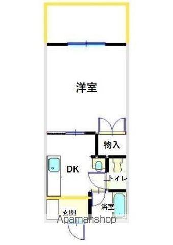PALM GARDEN(1K/3階)の間取り写真