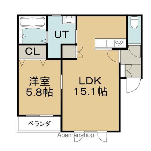 LAULEA9条(1LDK/3階)の間取り写真