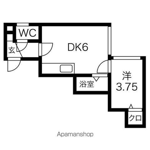 プラザインN14A(1DK/2階)の間取り写真