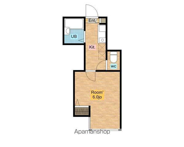 アイコート中野(1K/1階)の間取り写真