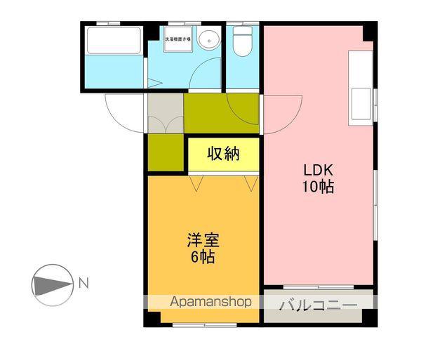 グリーンパレスM(1LDK/2階)の間取り写真