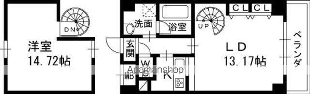 ブラーヴォ扇町(1K/6階)の間取り写真