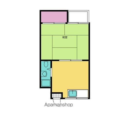 第1北野ビル(1K/2階)の間取り写真