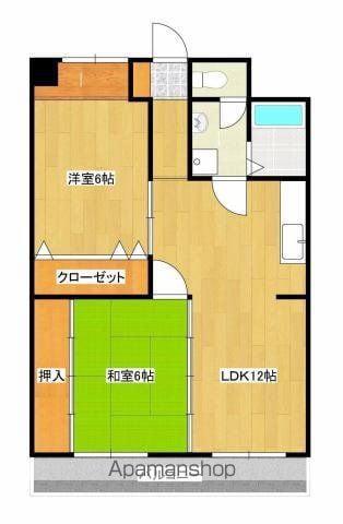 NA ビル(3DK/1階)の間取り写真