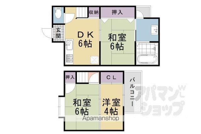 樫原釘貫(3DK)の間取り写真