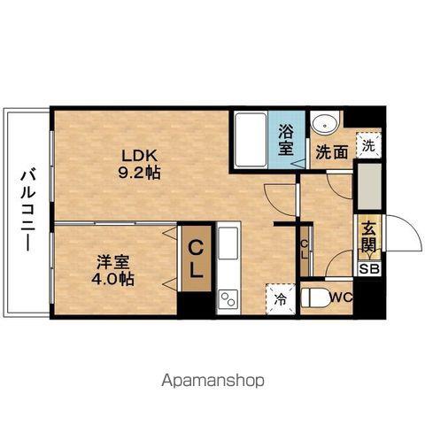 LANDセントラル梅田(1LDK/7階)の間取り写真