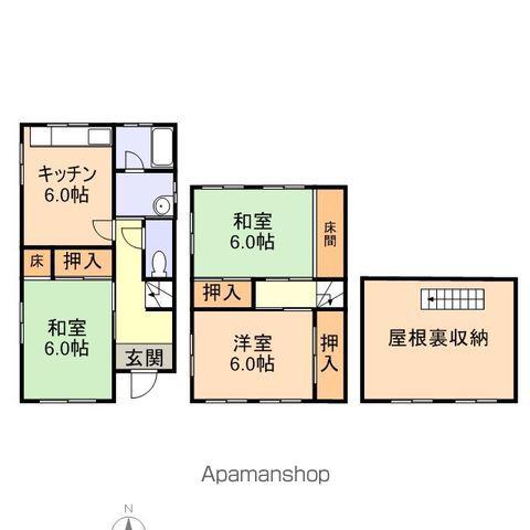 和歌山線 岩出駅 徒歩31分 2階建 築45年(3DK)の間取り写真