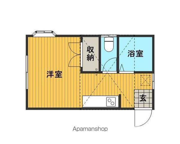 ガーデン南台(1K/2階)の間取り写真