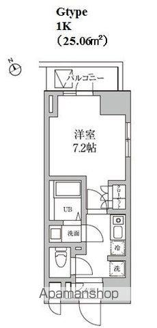 レジディア日本橋馬喰町Ⅱ(1K/3階)の間取り写真