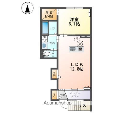 グレーシア(1LDK/1階)の間取り写真