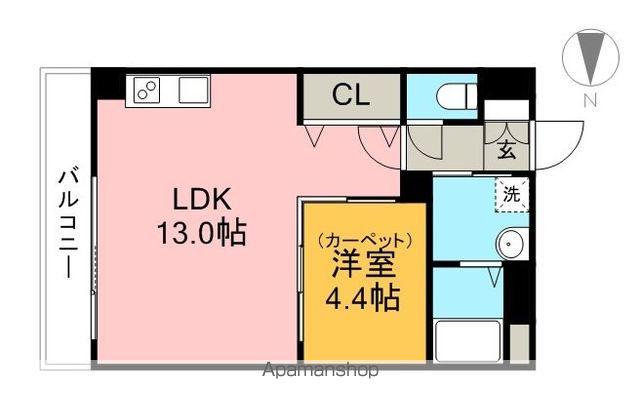 トロイメライ(1LDK/1階)の間取り写真