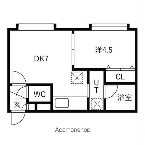 グラーベ本郷通(1DK/3階)の間取り写真