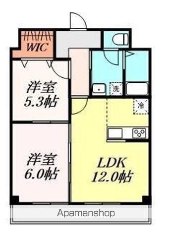 TENOHA TOYOHASHI(2LDK/1階)の間取り写真