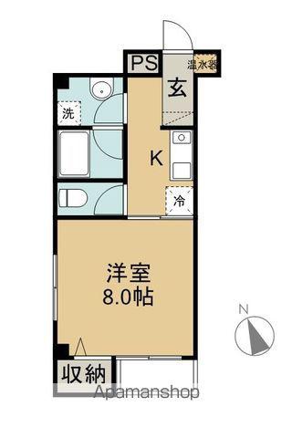 グロワールスギ(1K/2階)の間取り写真