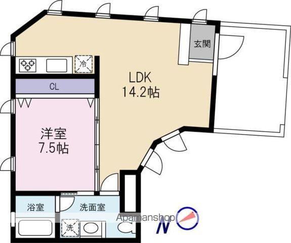 ELYSION KOWA ANNEX(1LDK/2階)の間取り写真