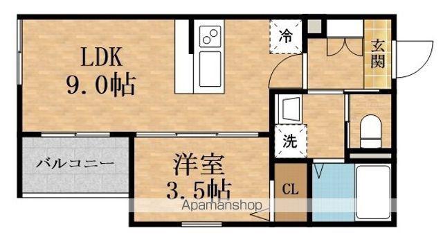 ロボットホーム(1LDK/1階)の間取り写真